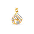 Tanishq 18 Karat Diamond Pendant and Earrings Set for Women 3
