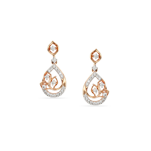 Tanishq 18 KT Leaf Frame Setfor Women 4