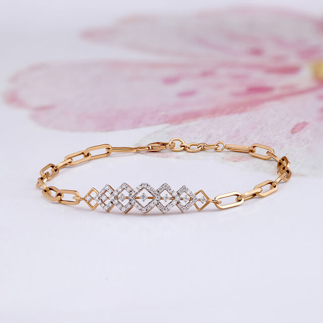 Modern Hoop Chain Bracelet 
