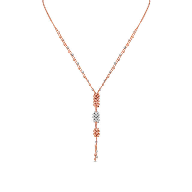 18 karat Rose Gold Lariat Necklace 
