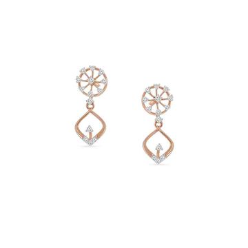 Tanishq 18 KT Circle Drop Earrings for Women