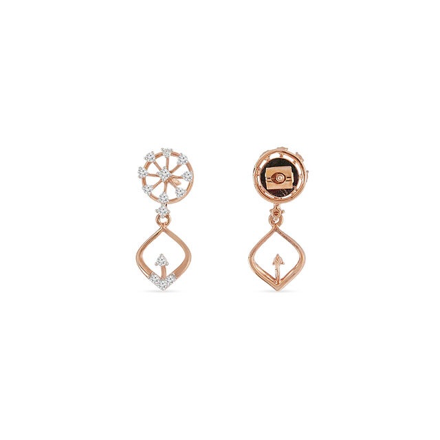 Tanishq 18 KT Circle Drop Earrings for Women 3