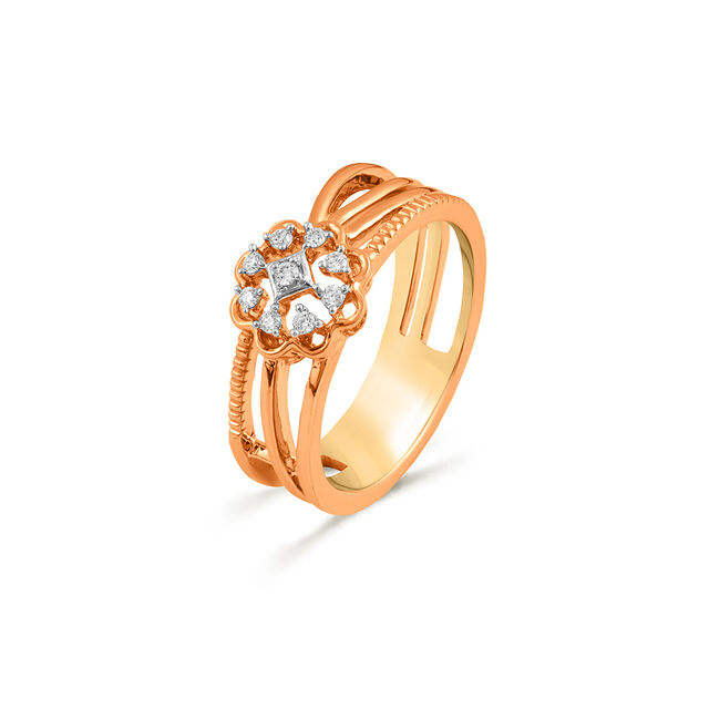 Tanishq 18 Karat Diamond Finger Ring for Women