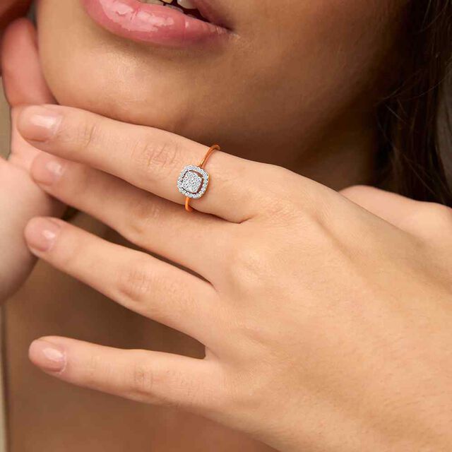Surreal Geometric Diamond Ring 2