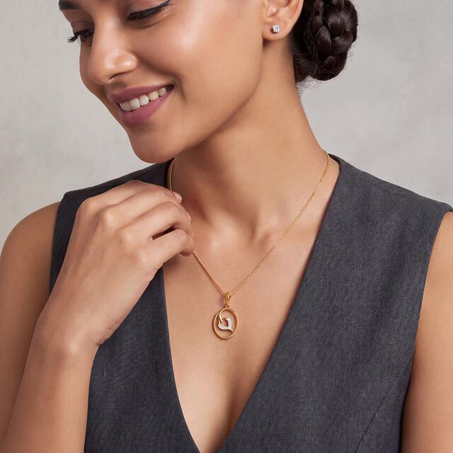 Tanishq 18 Karat Diamond Pendant for Women 3
