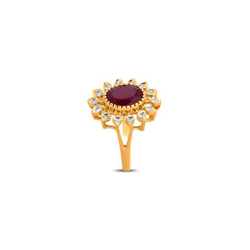 Antique Floral Halo Ring