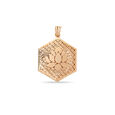 Tanishq 18 Karat Gold Pendant and Earrings Set for Women 3