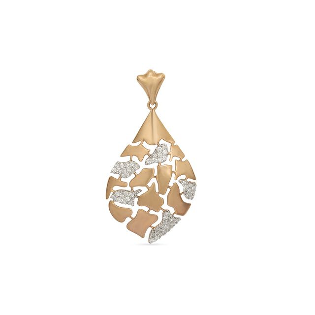 Tanishq 18KT Diamond Pendant and Earrings Set 2
