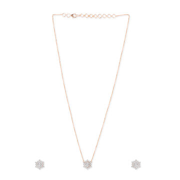 Tanishq 18KT Diamond Necklace Set for Women