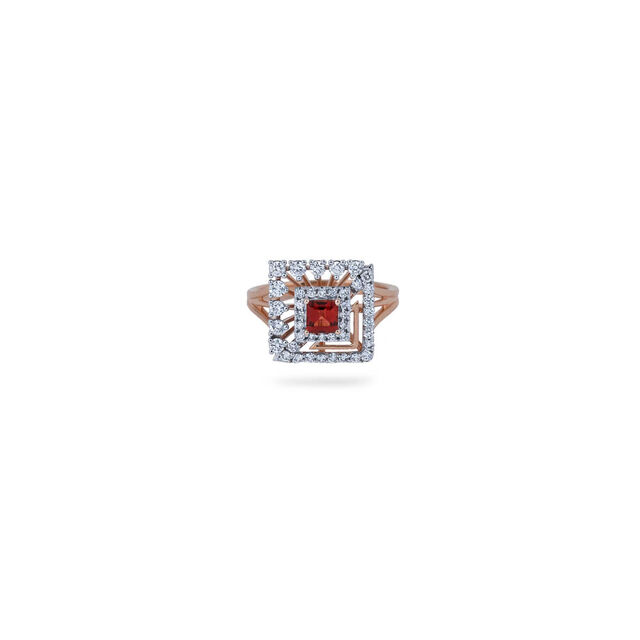 Square Halo Statement Ring,,hi-res 