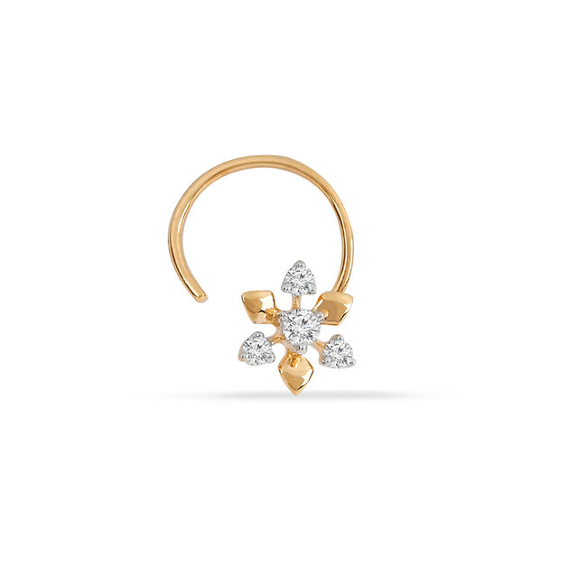 Tanishq 18KT Diamond Nose Pin for Women 