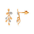 Rose Gold & Diamond Stud Earrings in 18K Rose Gold for Women 2
