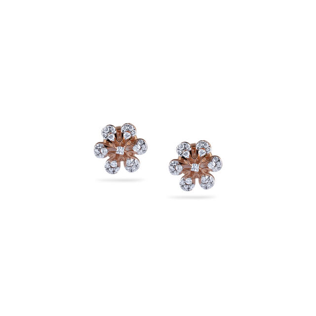 Radiant Halo Diamond Stud Earrings,,hi-res 