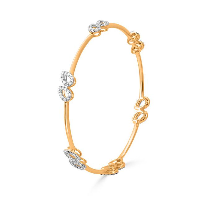 Teardrop Allure Diamond Gold Cuff 