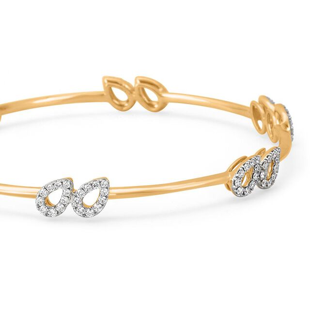 Teardrop Allure Diamond Gold Cuff 2
