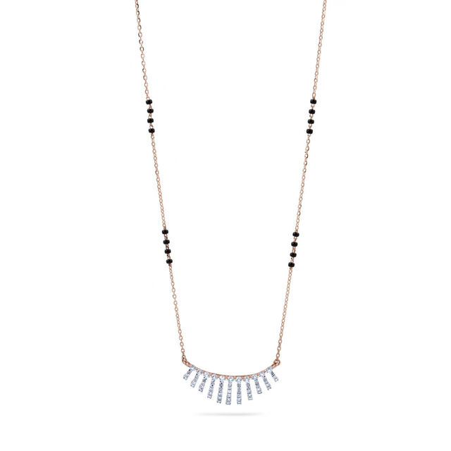 Radiant Fan Pendant Diamond Mangalsutra,,hi-res 