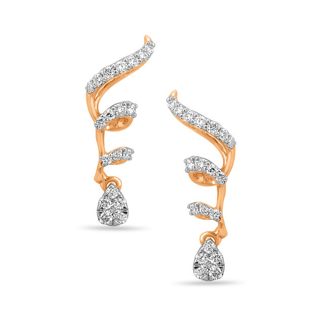 Enchanted Swirls Rose Gold Danglers 