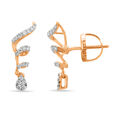 Enchanted Swirls Rose Gold Danglers 2