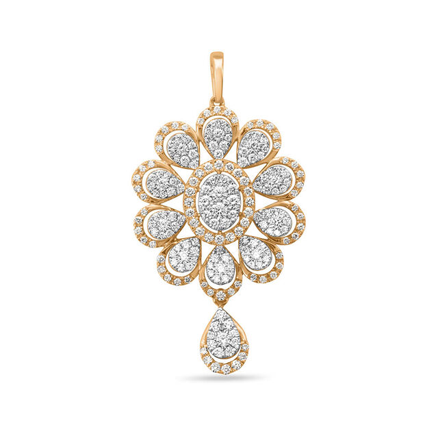 Blooming Radiance Rose Gold Pendant 