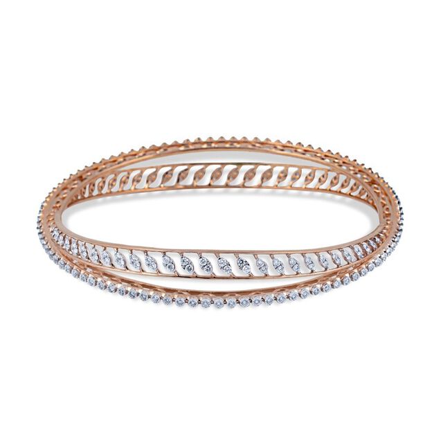 Captivating Interwined Studded Bangle 2