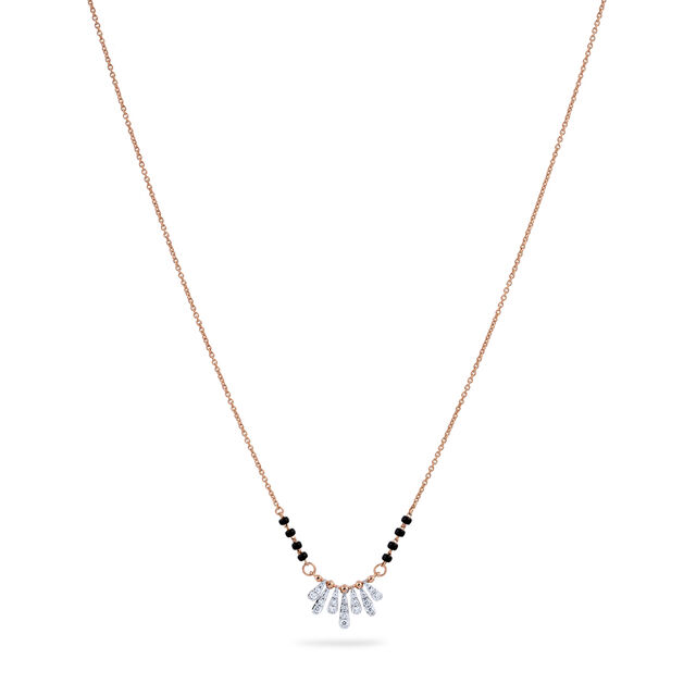 Diamond Fan Shaped Mangalsutra,,hi-res 
