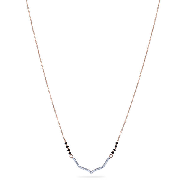 Chevron Charm Diamond Mangalsutra,,hi-res 