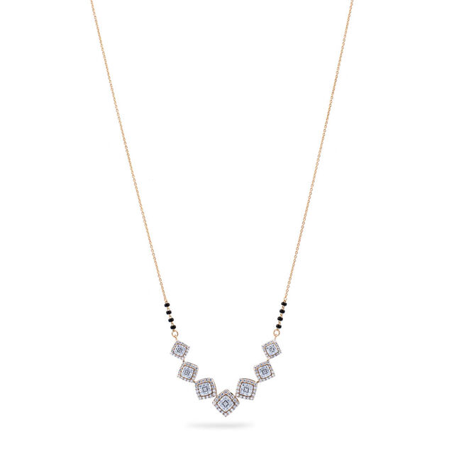 Geometric Cluster Diamond Mangalsutra 
