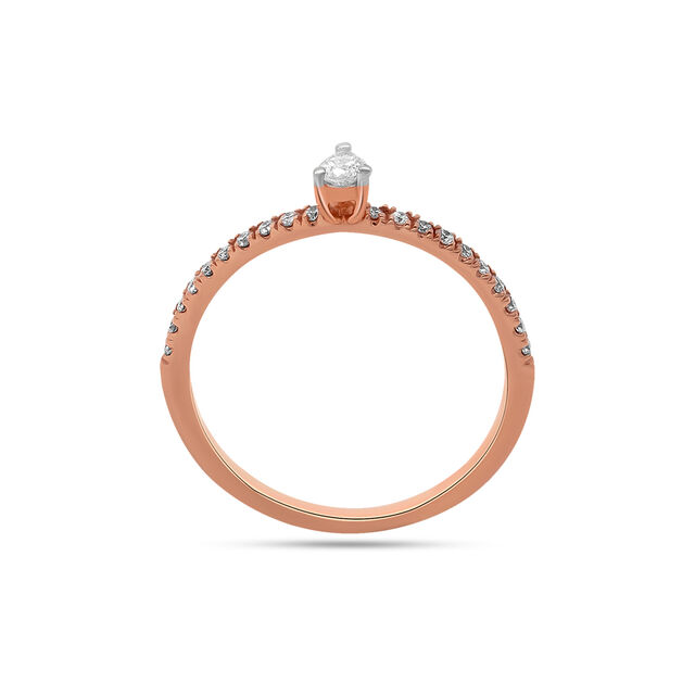 Teardrop Halo Elegance Ring