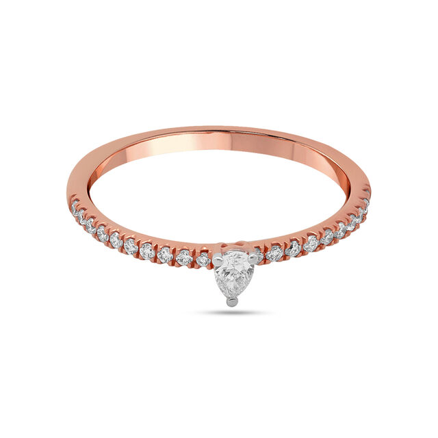 Teardrop Halo Elegance Ring