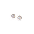 Classic Diamond Circle Stud Earrings 