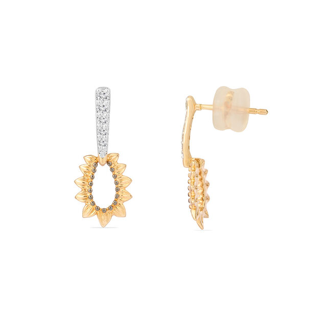 Tanishq 18KT Diamond Drop Earring for Women 2