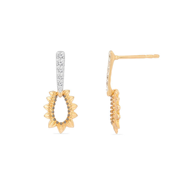 Tanishq 18KT Diamond Drop Earring for Women 4