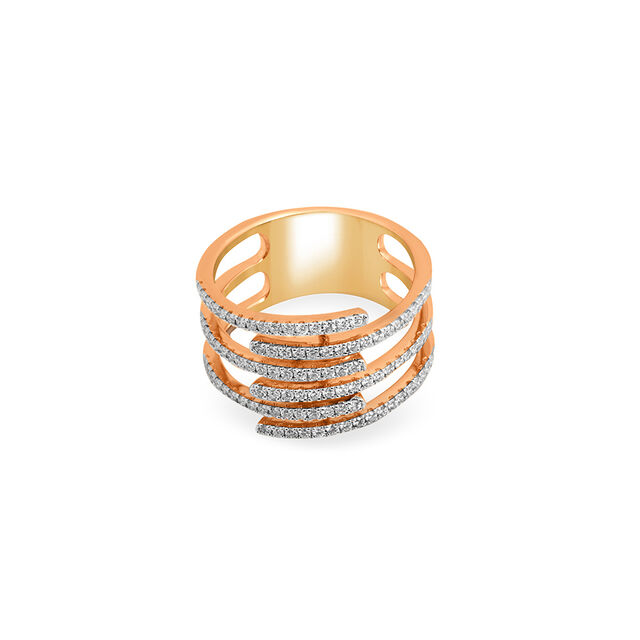 Tanishq 18 Karat Diamond Finger Ring for Women