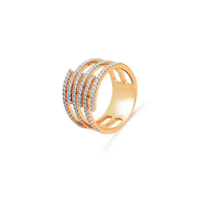 Tanishq 18 Karat Diamond Finger Ring for Women