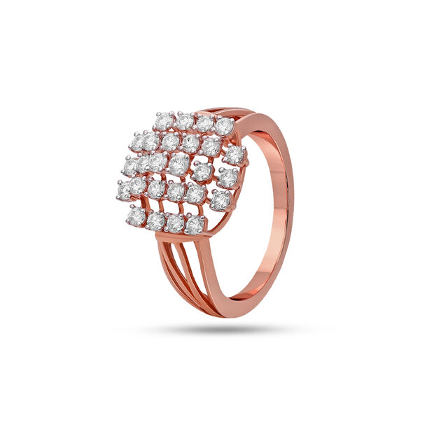 Tanishq 18 Karat Diamond Finger Ring for Women