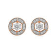 Elegant Rose Gold Hexagonal Studs 
