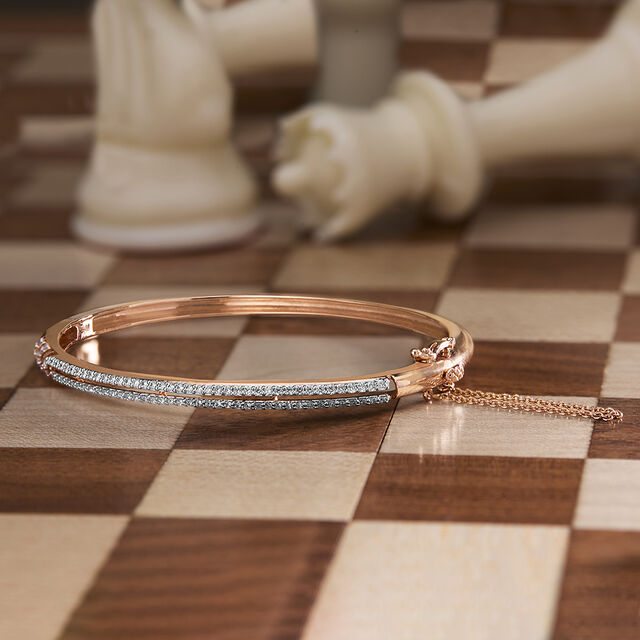 Sleek Elegance Diamond Bangle
