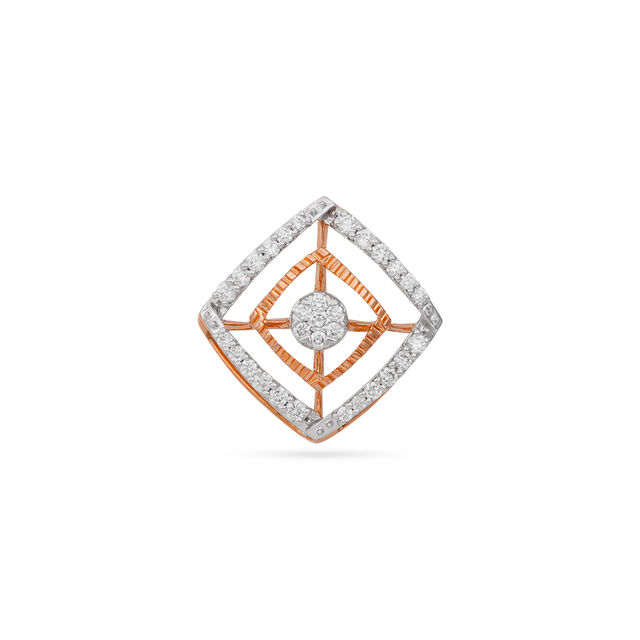 Tanishq 18 Karat Diamond Pendant and Earrings Set for Women 3