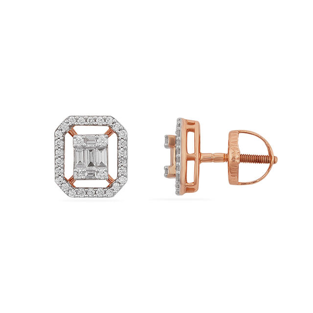 Tanishq 18 Karat Diamond Pendant and Earrings Set for Women 2