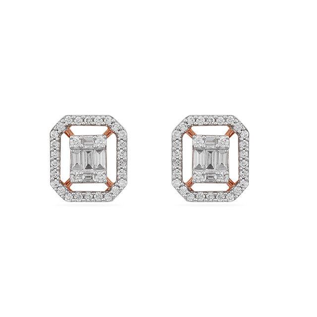 Tanishq 18 Karat Diamond Pendant and Earrings Set for Women 3