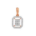 Tanishq 18 Karat Diamond Pendant and Earrings Set for Women 4