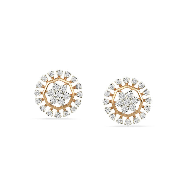 Tanishq 18KT Diamond Stud Earrings for Women 