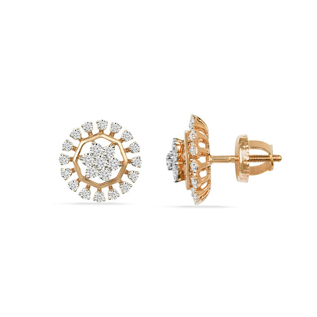 Tanishq 18KT Diamond Stud Earrings for Women 2