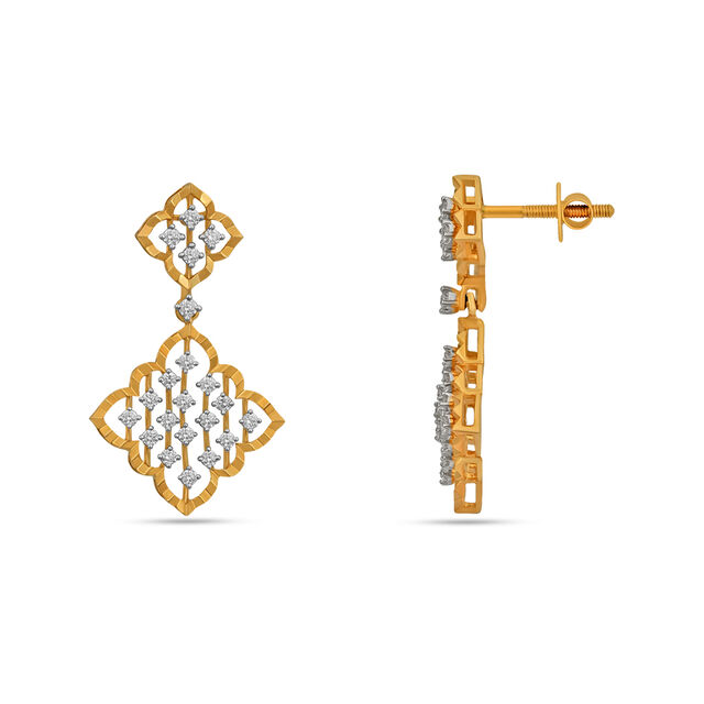 Tanishq 18 Karat Diamond Earrings for Women 2