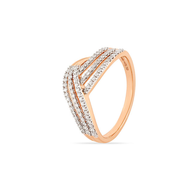Tanishq 18KT Diamond Finger Ring for Women 2