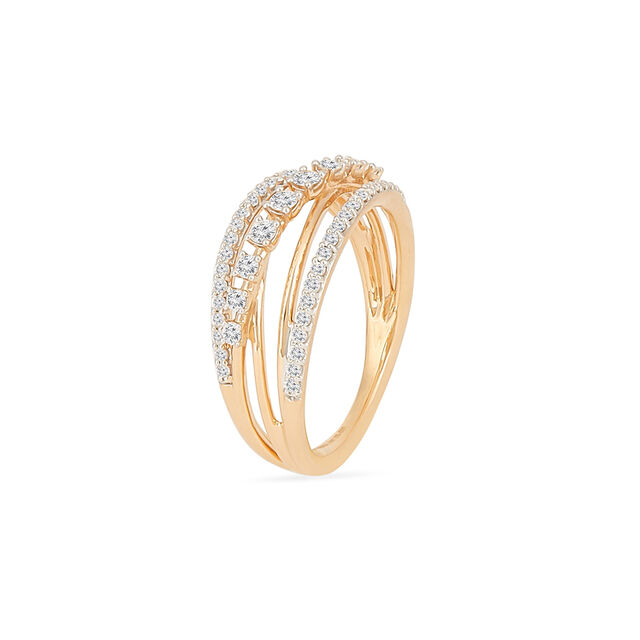 Tanishq 18KT Diamond Finger Ring for Women 3
