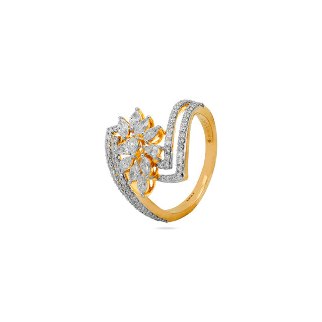 Tanishq 18 Karat Diamond Finger Ring for Women