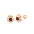 Rose Gold & Diamond Stud Earrings in 18K Rose Gold for Women 2