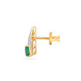 Yellow Gold & Diamond Stud Earrings in 18K Yellow Gold for Women 3