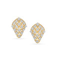 18K Yellow and White Gold & Diamond Stud Earrings 